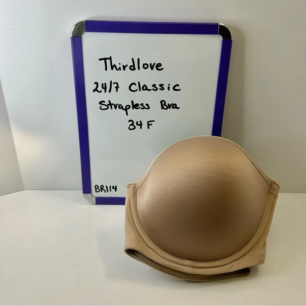 Thirdlove 24/7 Classic Strapless Bra Nude Color Size 34F - Picture 10 of 10